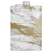 FLASQUES FLASK EN ACIER INOXYDABLE ABSTRAIT EN MARBRE BLANC (Devant)
