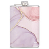 FLASQUES FLASK EN ACIER INOXYDABLE ABSTRAIT EN MARBRE ROSE (Devant)