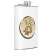 Flasques FlasK enveloppé de vinyle Bitcoin doré (Droite)