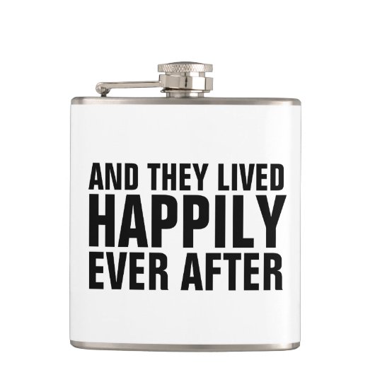 Flasques FLASKS cadeau mariage, HEUREUSEMENT APRÈS (Devant)