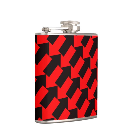 Flasques Flèche diagonale interversible rouge et noir (Droite)