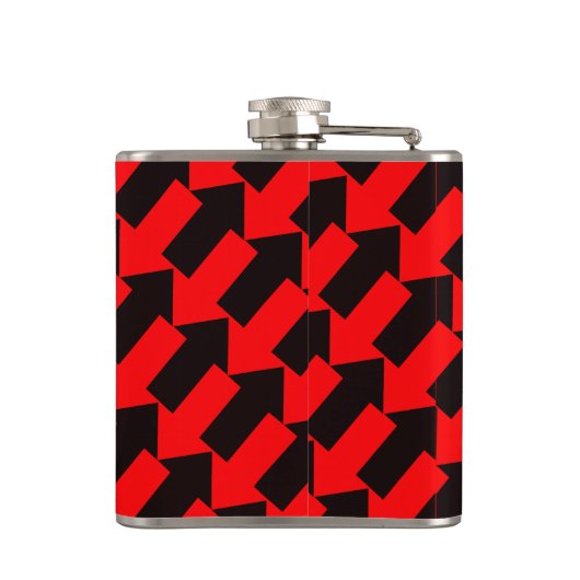 Flasques Flèche diagonale interversible rouge et noir (Dos)