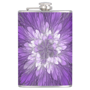 Flasques Fleur abstraite violette psychédélique Art fractal