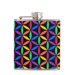 Flasques Fleur arc-en-ciel du Motif de vie