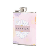 Flasques Fleur Cute Pastel Daisy personnalisée (Gauche)
