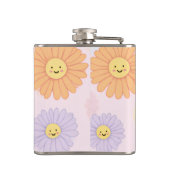 Flasques Fleur Cute Pastel Daisy personnalisée (Dos)