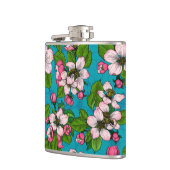 Flasques Fleur d'Apple sur le turquoise (Gauche)