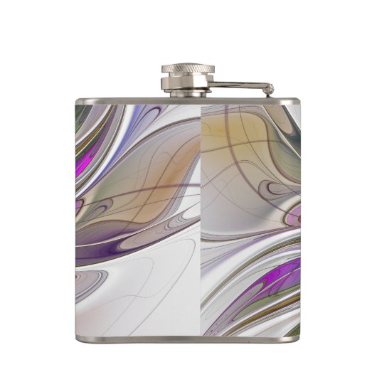 Flasques Fleur d'art Abstrait, énergique et coloré (Dos)