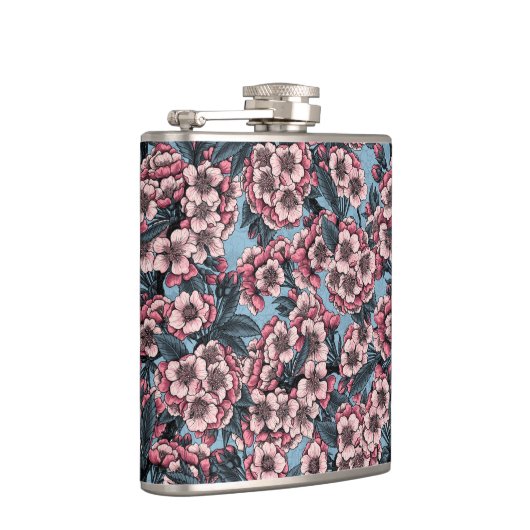 Flasques Fleur de cerisier rose et bleu (Droite)
