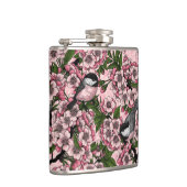 Flasques Fleur de cerisiers et poulets roses (Droite)