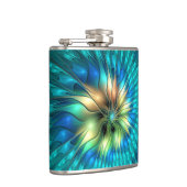 Flasques Fleur de fantaisie lumineuse, fractale abstraite c (Droite)