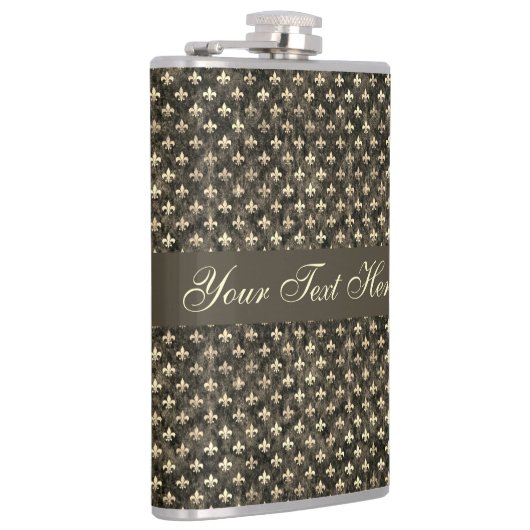 Flasques Fleur De Lis Vinyl Brown Fleur De Lis (Droite)