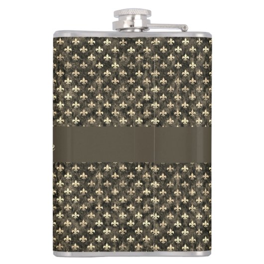 Flasques Fleur De Lis Vinyl Brown Fleur De Lis (Dos)