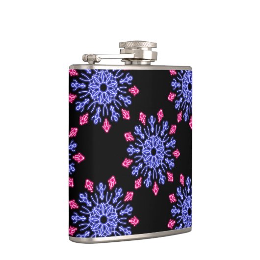 Flasques Fleur de néon bleu et rouge (Droite)