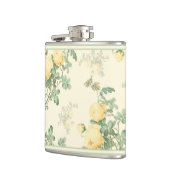Flasques Fleur de rose jaune chic Shabby (Gauche)
