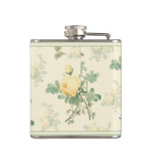 Flasques Fleur de rose jaune chic Shabby (Dos)