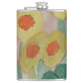 Flasques Fleur de soleil Abstraite tressée de vinyle (Devant)