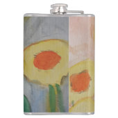 Flasques Fleur de soleil Abstraite tressée de vinyle (Dos)