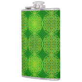 Flasques Fleur de vie - motif de timbre - vert (Gauche)