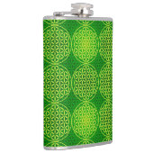 Flasques Fleur de vie - motif de timbre - vert (Droite)