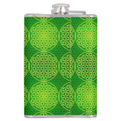 Flasques Fleur de vie - motif de timbre - vert (Dos)