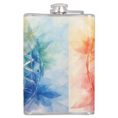 Flasques Fleur de vie - Peinture aquarelle (Dos)