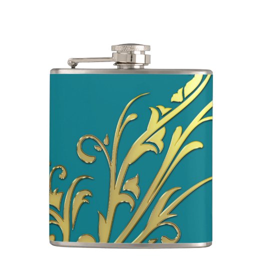 Flasques Fleur d'or fausse de luxe abstrait (Devant)