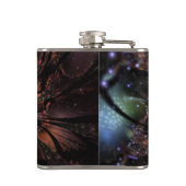 Flasques Fleur imaginaire fractale douce et tendresse (Dos)