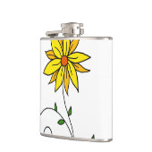 Flasques Fleur Jaune Fantaisiste Art Doodle (Gauche)