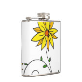 Flasques Fleur Jaune Fantaisiste Art Doodle (Droite)
