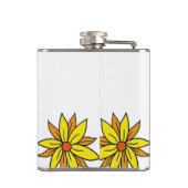 Flasques Fleur Jaune Fantaisiste Art Doodle (Dos)