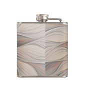 Flasques Fleur joyeuse abstraite beige marron floral fracta (Dos)