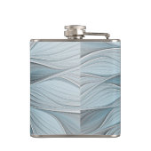 Flasques Fleur joyeuse abstraite fleur bleue grise fractale (Dos)