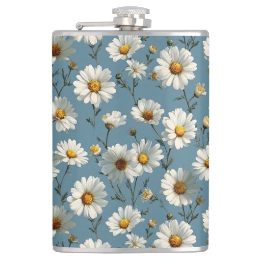 Flasques Fleur marguerite en bleu incomparable (Devant)