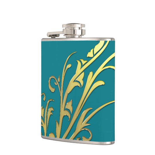 Flasques Fleur Or Abstraite de luxe Faux (Gauche)