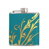 Flasques Fleur Or Abstraite de luxe Faux (Devant)