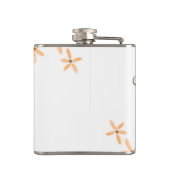 Flasques Fleur orange brune heureux anniversaire ajouter no (Dos)