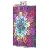 Flasques Fleur psychédélique colorée Art fractal Abstrait (Gauche)