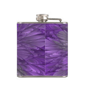 Flasques Fleur psychédélique violette Abstraite Fractal Art (Dos)