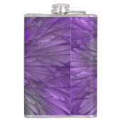 Flasques Fleur psychédélique violette Abstraite Fractal Art (Dos)