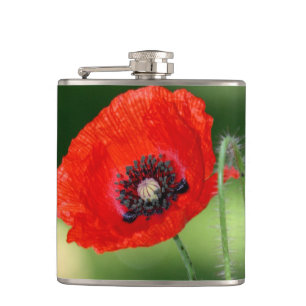 Flasques Fleur rouge de Pavois Fiole de Vinyle emboutie
