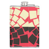 Flasques Fleur stylisée : noir rouge ivoire (Dos)