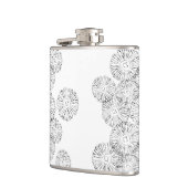 Flasques Fleurs abstraites de printemps noir et blanc (Gauche)