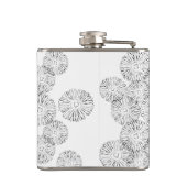 Flasques Fleurs abstraites de printemps noir et blanc (Dos)