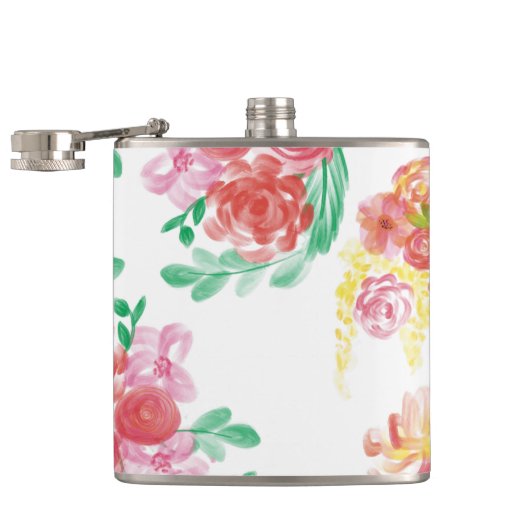 Flasques Fleurs aqua (Ouvert)