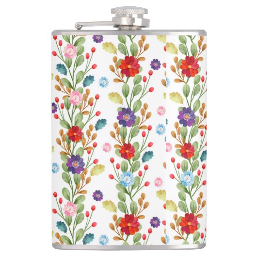 Flasques Fleurs Aquarelle Motif Coloré-67488 (Devant)