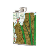 Flasques Fleurs blanches et tiges vertes à la frontière Bro (Gauche)