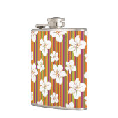 Flasques Fleurs blanches sur un arrière - plan rayé (Gauche)