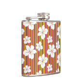 Flasques Fleurs blanches sur un arrière - plan rayé (Droite)