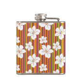 Flasques Fleurs blanches sur un arrière - plan rayé (Dos)